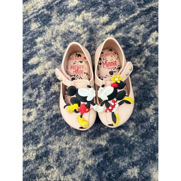 Mini Melissa Disney Mickey Minnie Mouse Toddler Girl 6 Shoes - Picture 1 of 4